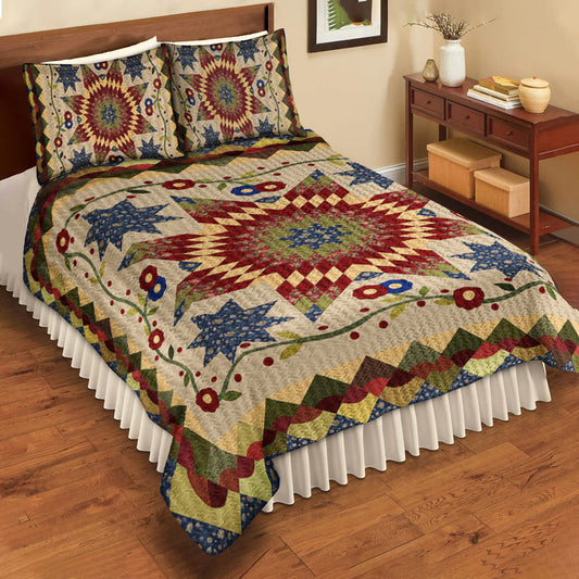 Flower Star Quilt Bedding Set TN230522D