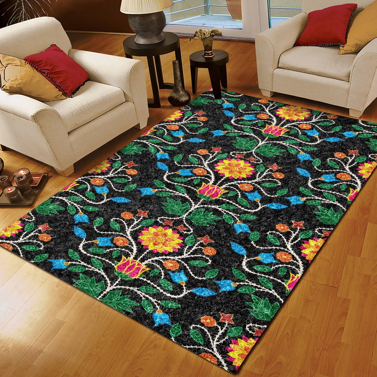 Floral Beadwork TN220834M Rug