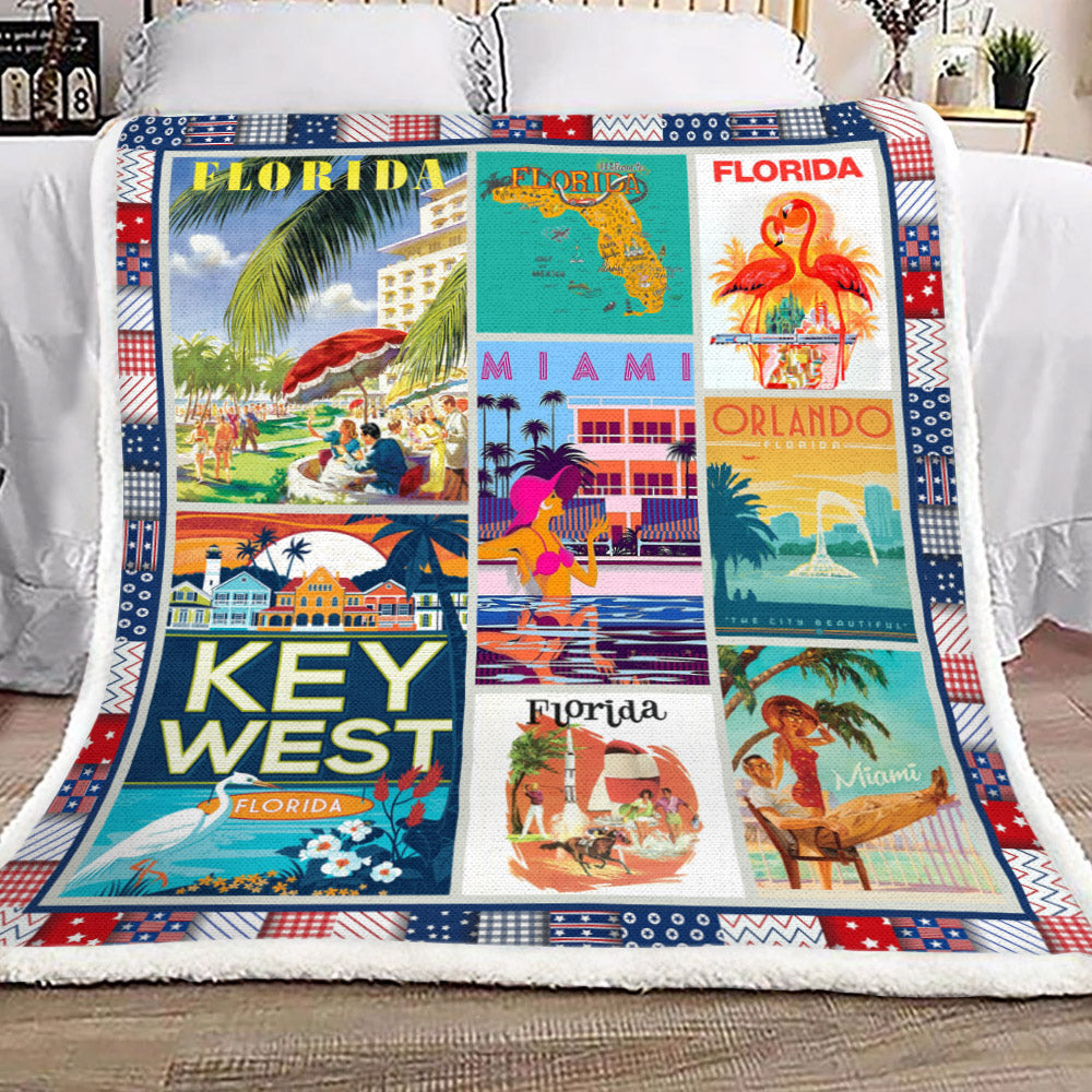 Florida YH3110422F Sherpa Fleece Blanket