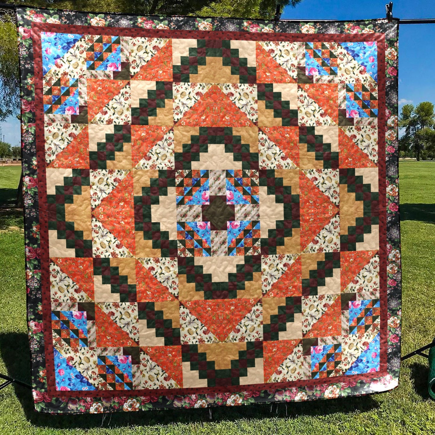 Flower Basket CLT2510196H Quilt Blanket