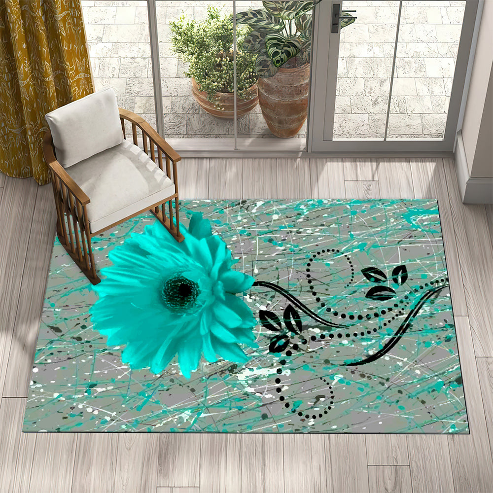 Flower Blue HN1210055R Rug