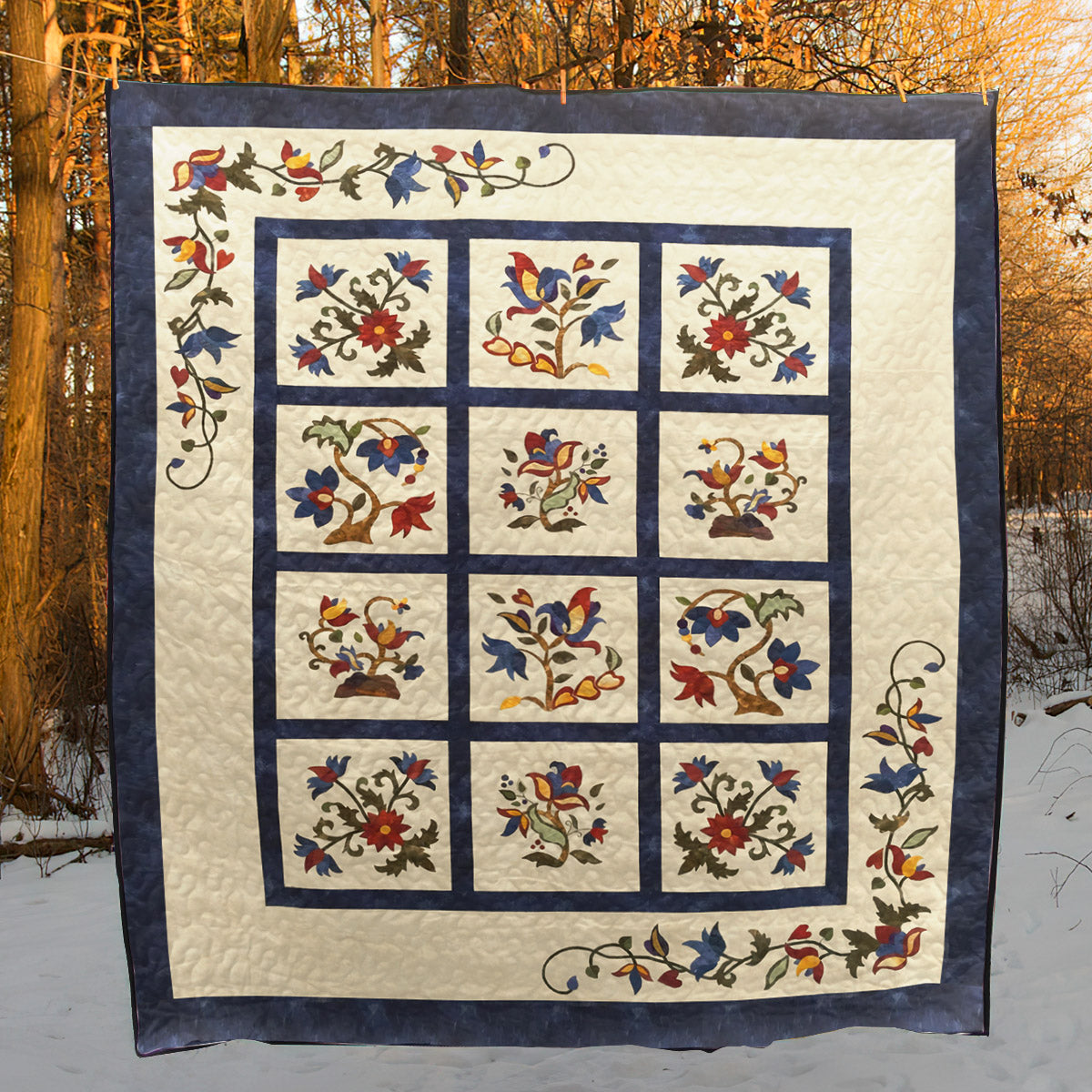 Flower CL16100822MDQ Quilt Blanket