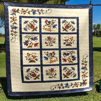 Flower CL16100822MDQ Quilt Blanket