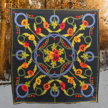 Flower CLA11110615Q Quilt Blanket