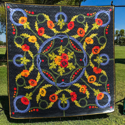 Flower CLA11110615Q Quilt Blanket