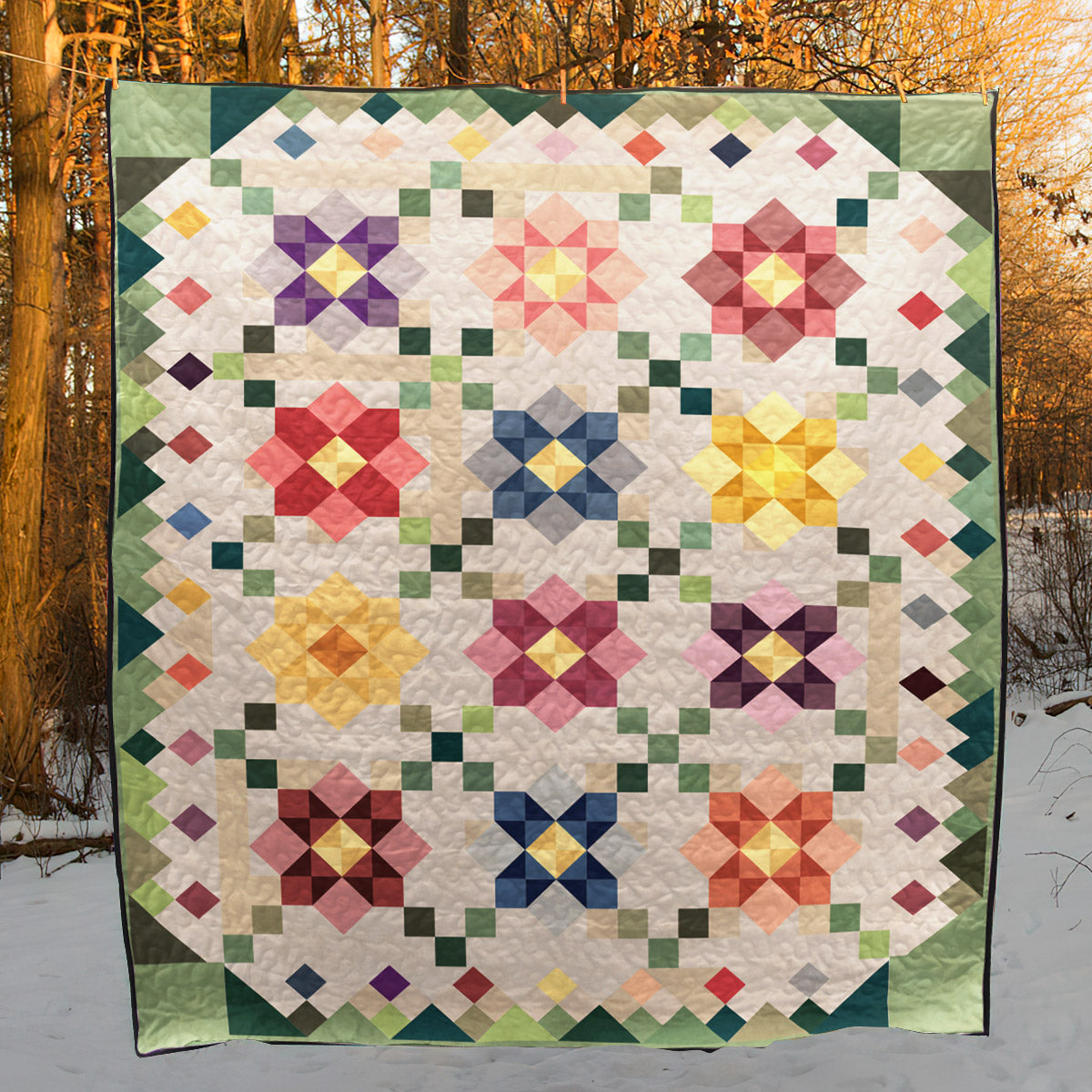 Flower CLA1510143Q Quilt Blanket