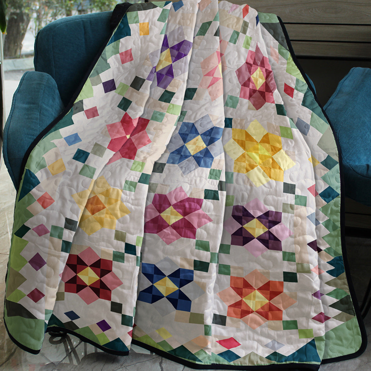 Flower CLA1510143Q Quilt Blanket