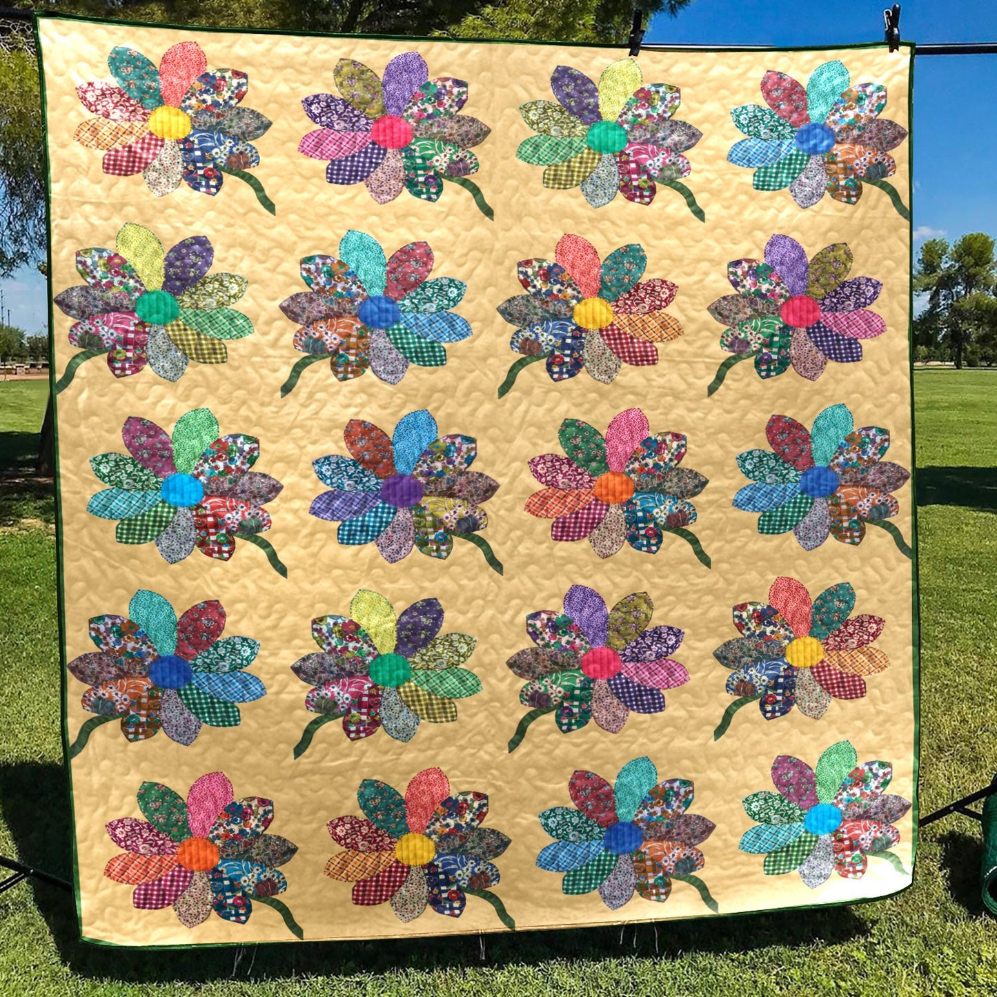 Flower CLA1710179Q Quilt Blanket