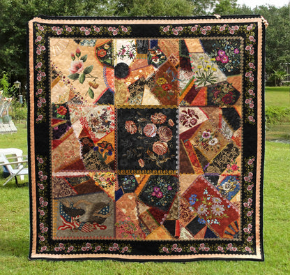 Flower Crazy Quilt Blanket TL210601Y