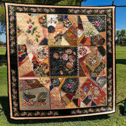 Flower Crazy Quilt Blanket TL210601Y