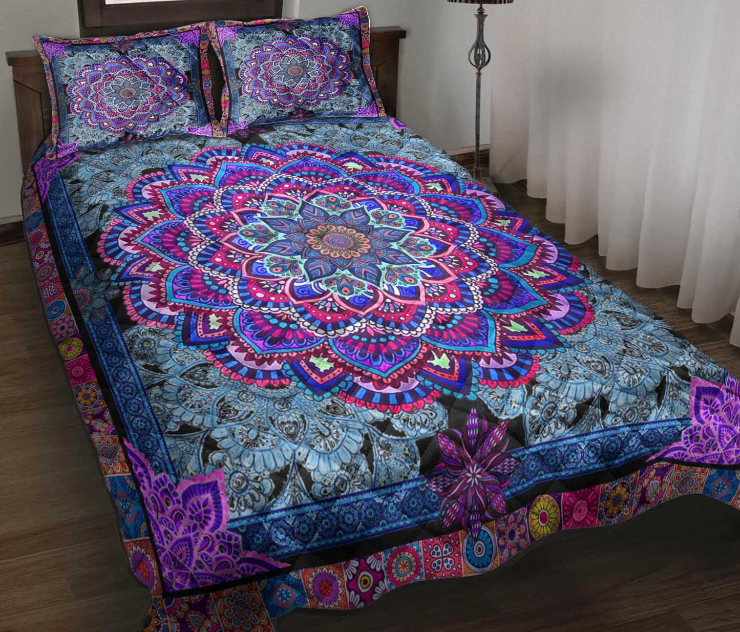 Flower Mandala Quilt Bedding Set TL090915