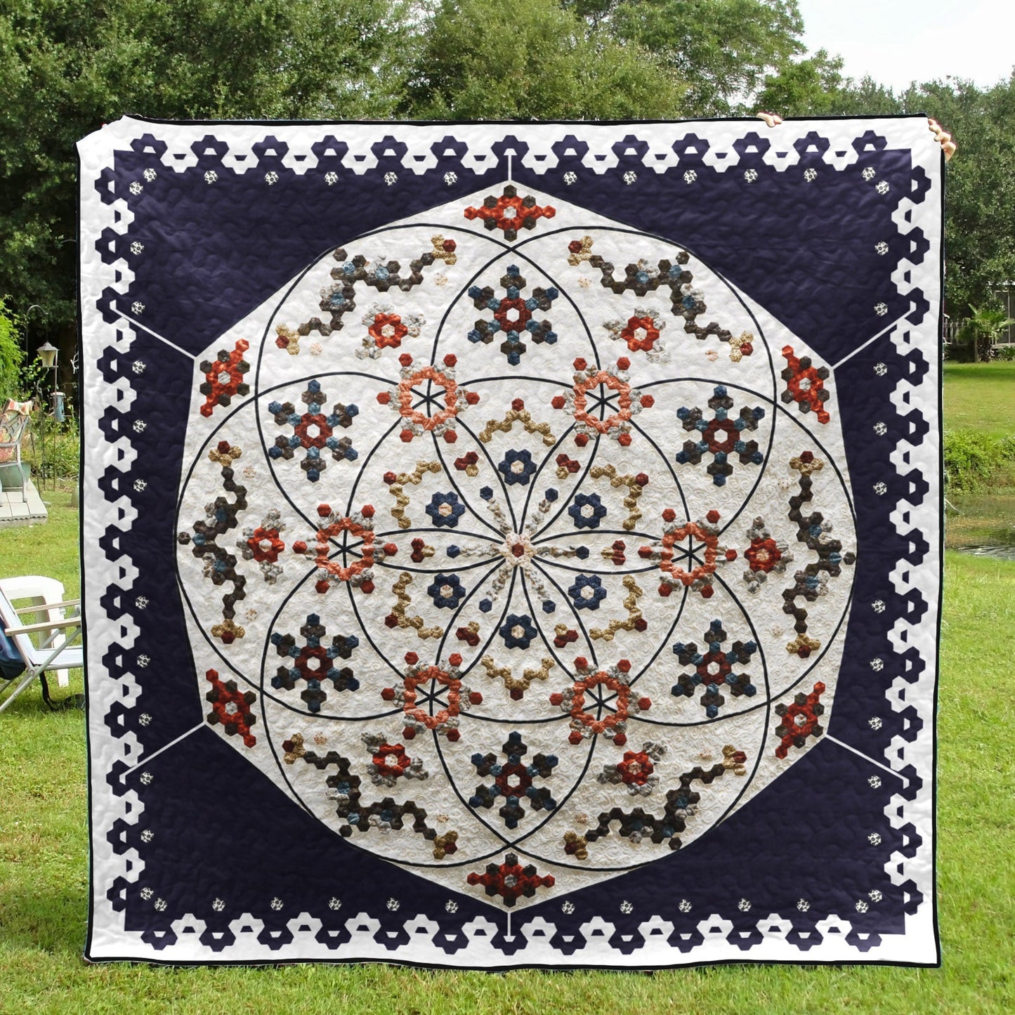 Flower Of Life CLA11110635Q Quilt Blanket