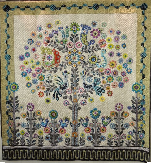 Flower Tree And Bird CLA1710296Q Quilt Blanket