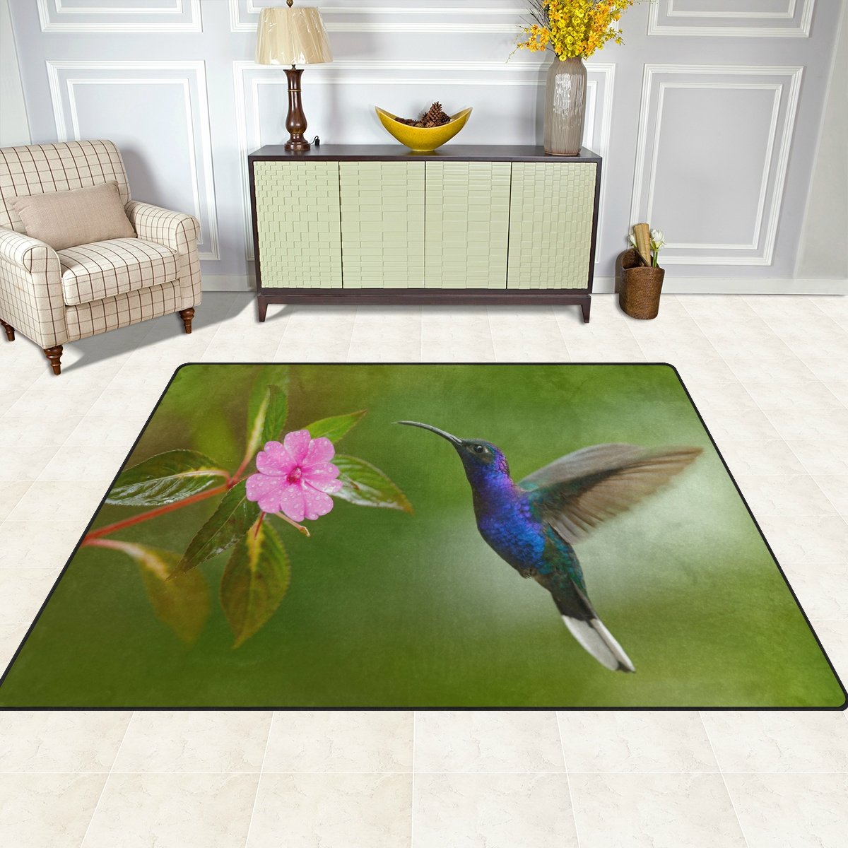 Flower And Hummingbird CLG1710059R Rug