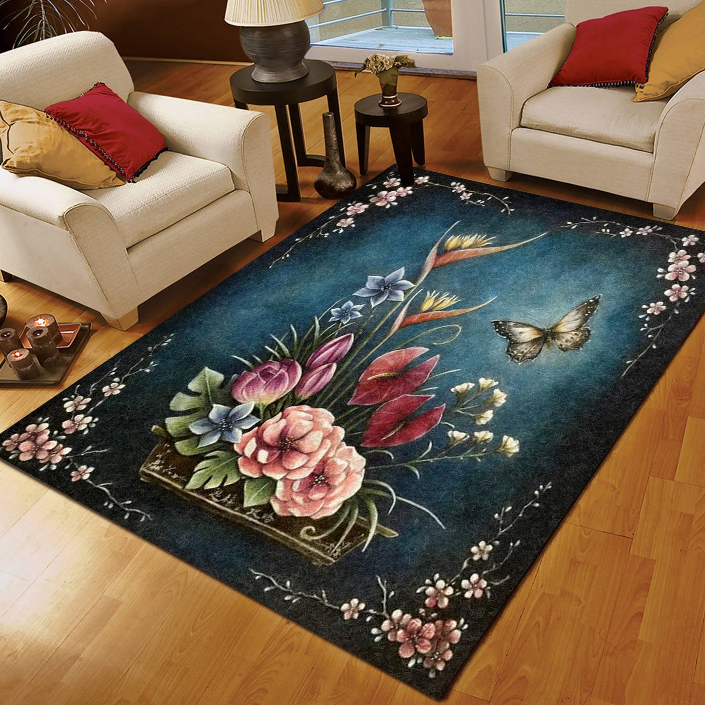 Flower Butterfly CL12120100MDR Rug
