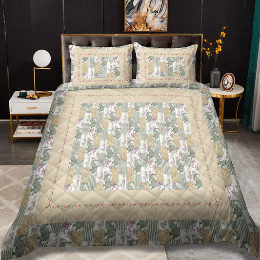 Flower CLH021081B Quilt Bedding Set