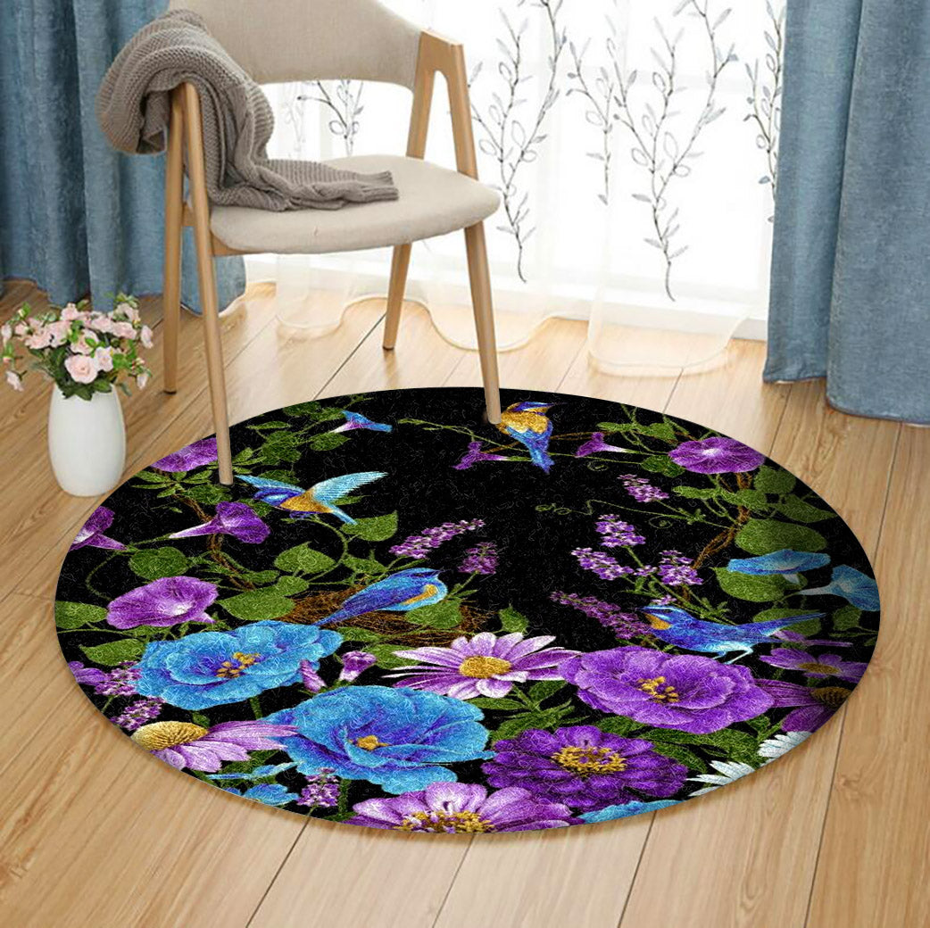 Flower Color HN0509038RR Round Area Rug – Charming Favor