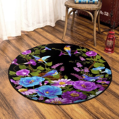 Flower Color HN0509038RR Round Area Rug