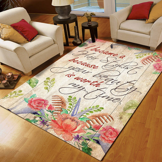 Flower Family Hair Stylist CL18111059MDR Rug