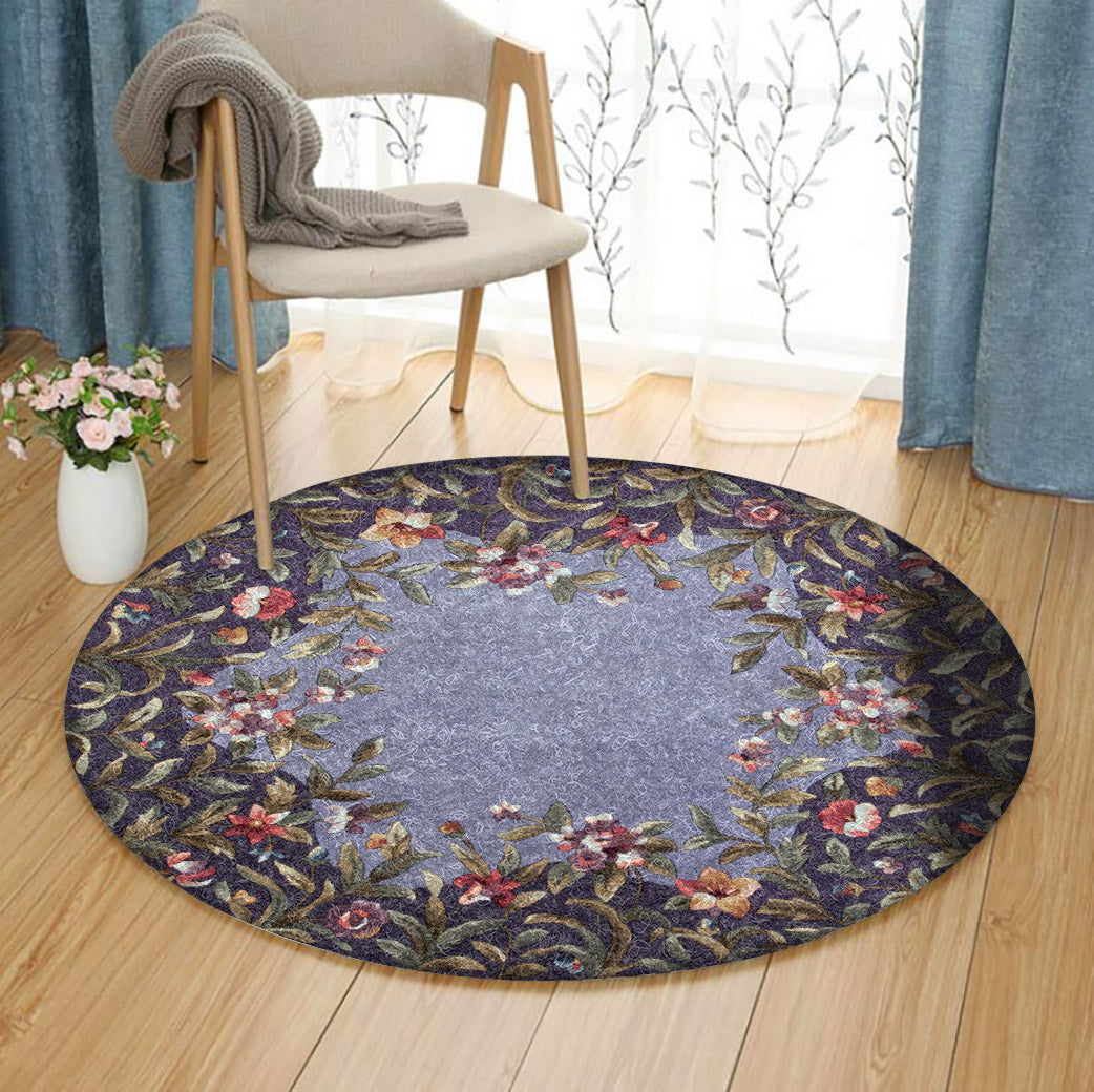 Flower Garden HM050911TM Round Area Rug – Charming Favor