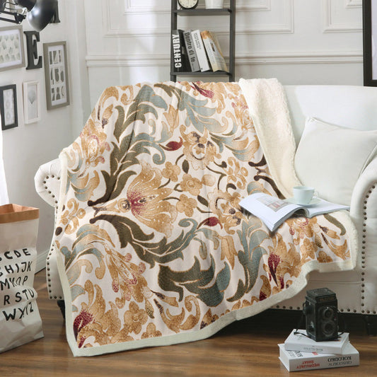 Flower HM050938TT Sherpa Fleece Blanket