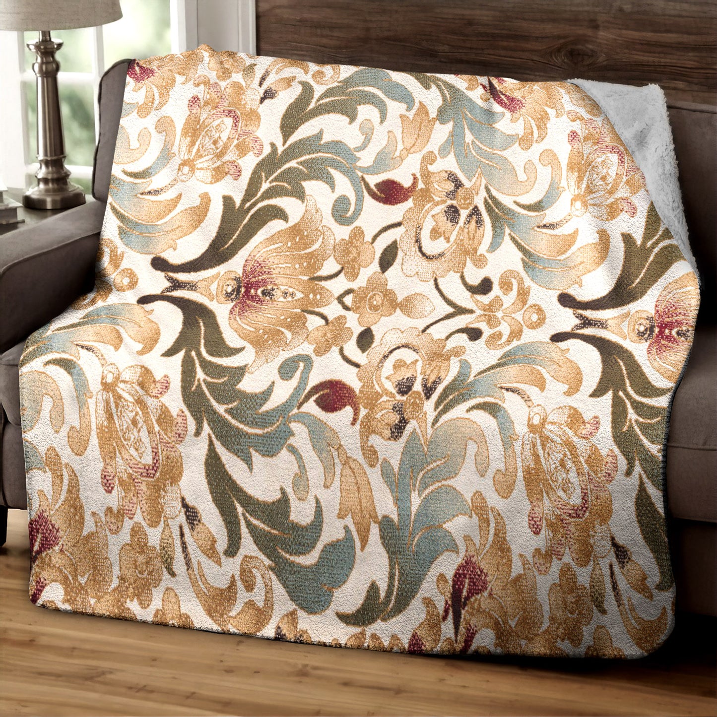 Flower HM050938TT Sherpa Fleece Blanket