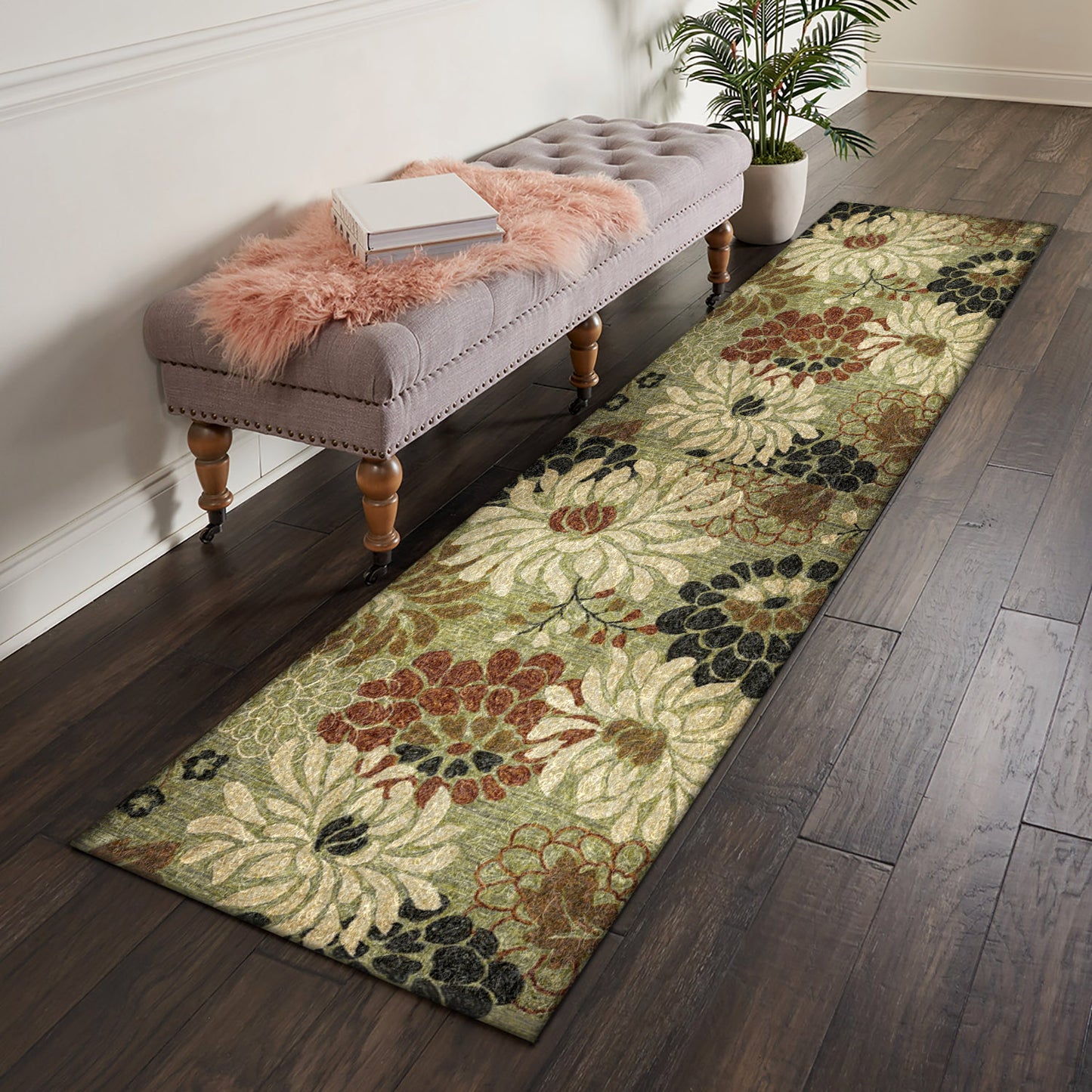 Flower HM091011N Runner Rug