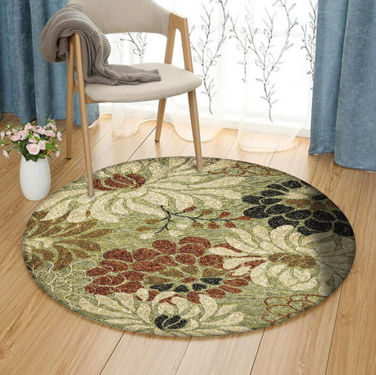 Flower HM091026TM Round Area Rug