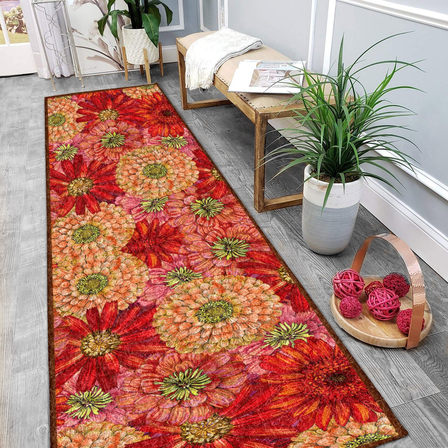 Flower HM1910022N Runner Rug