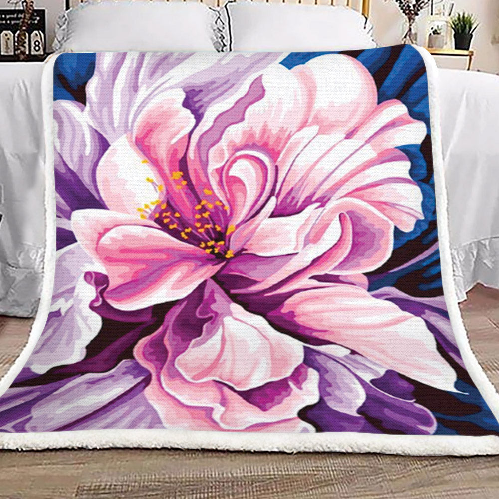 Flower HM2109036TT Sherpa Fleece Blanket