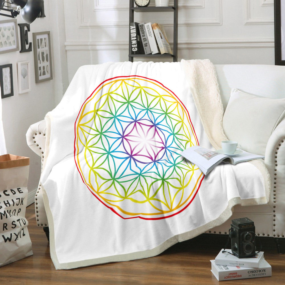 Flower Of Life CLM140814 Sherpa Fleece Blanket