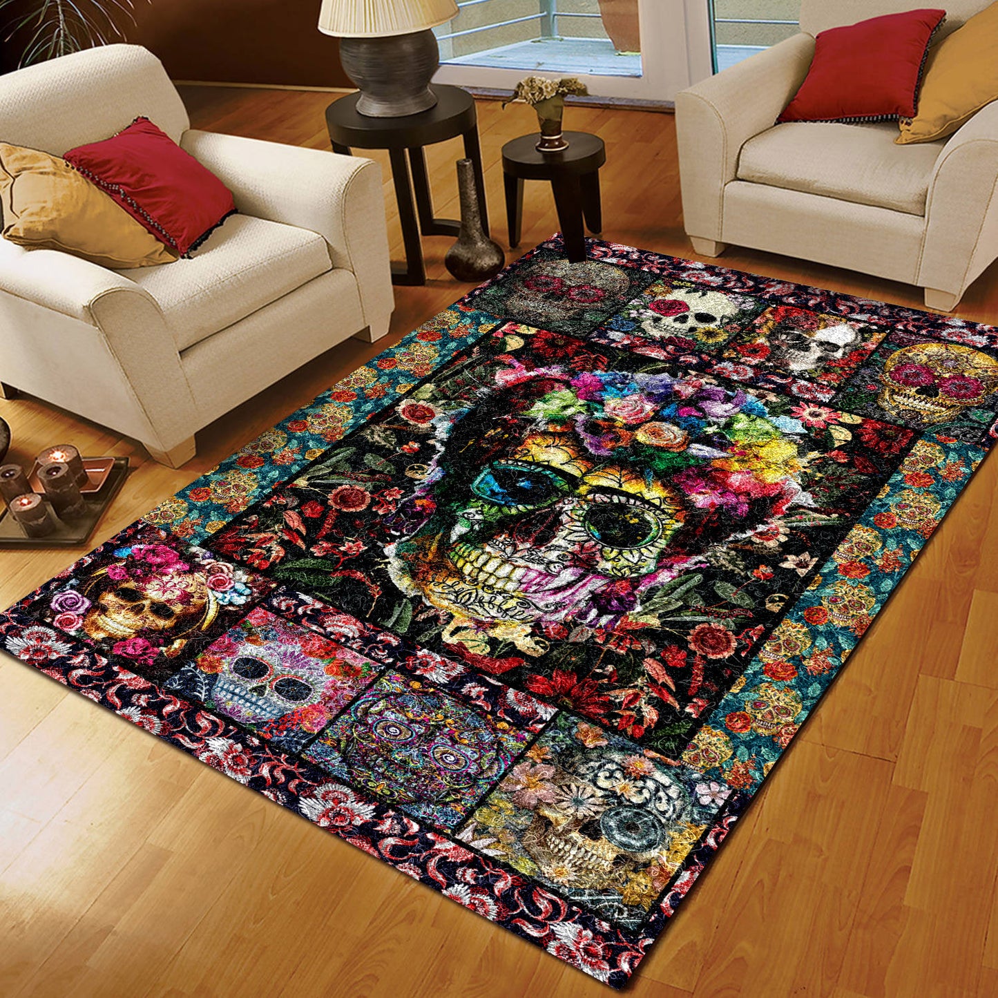Flower Skull CL170962MDR Rug