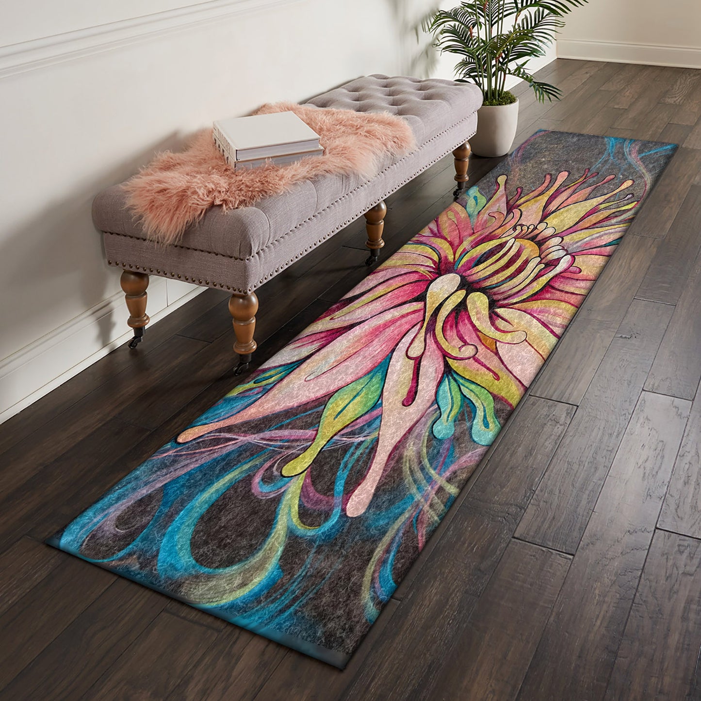Flower TN1510016N Runner Rug