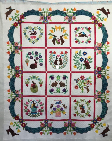 Flowers And Rabbits CLA1710352Q Quilt Blanket