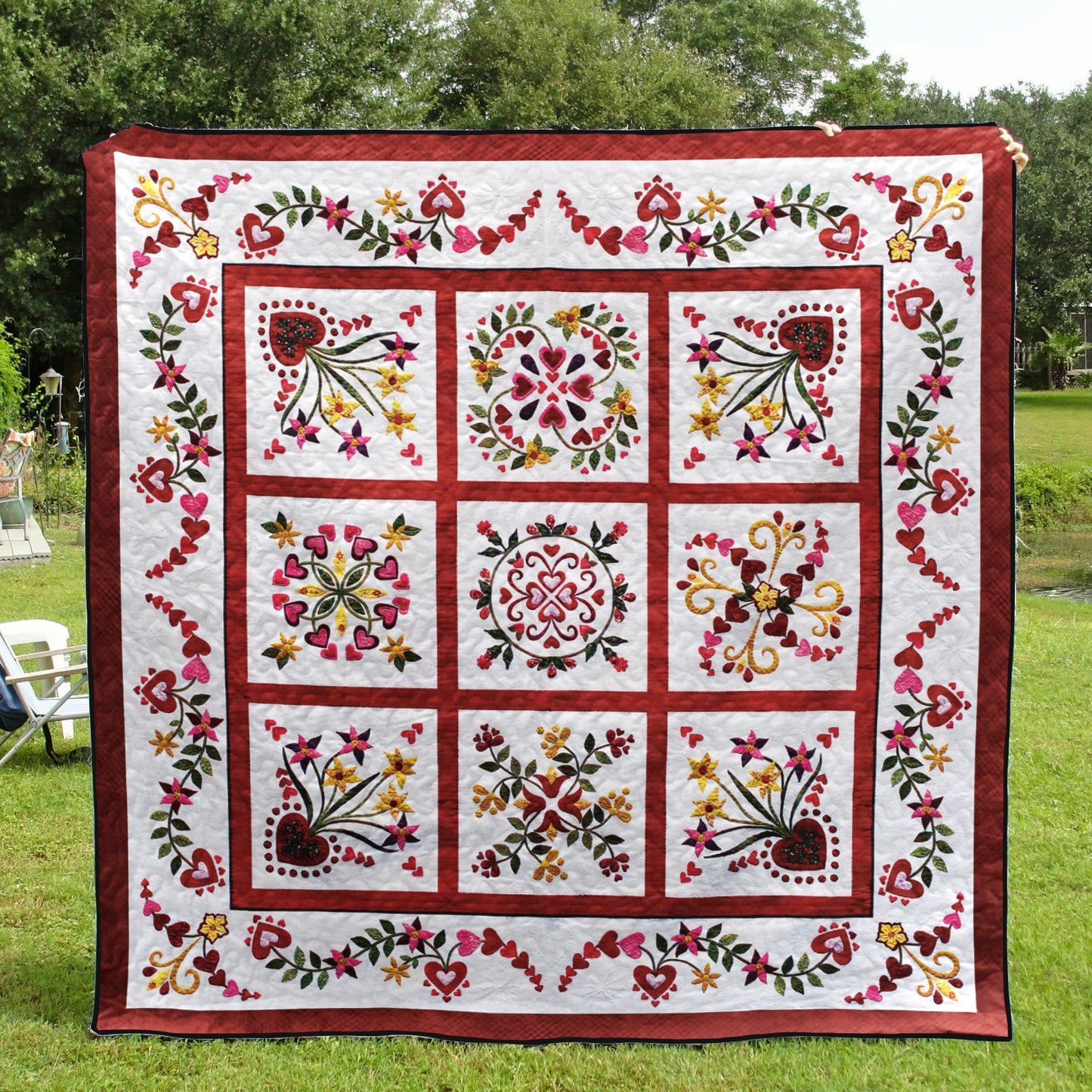 Flowers For My Valentine CLA0111343Q Quilt Blanket