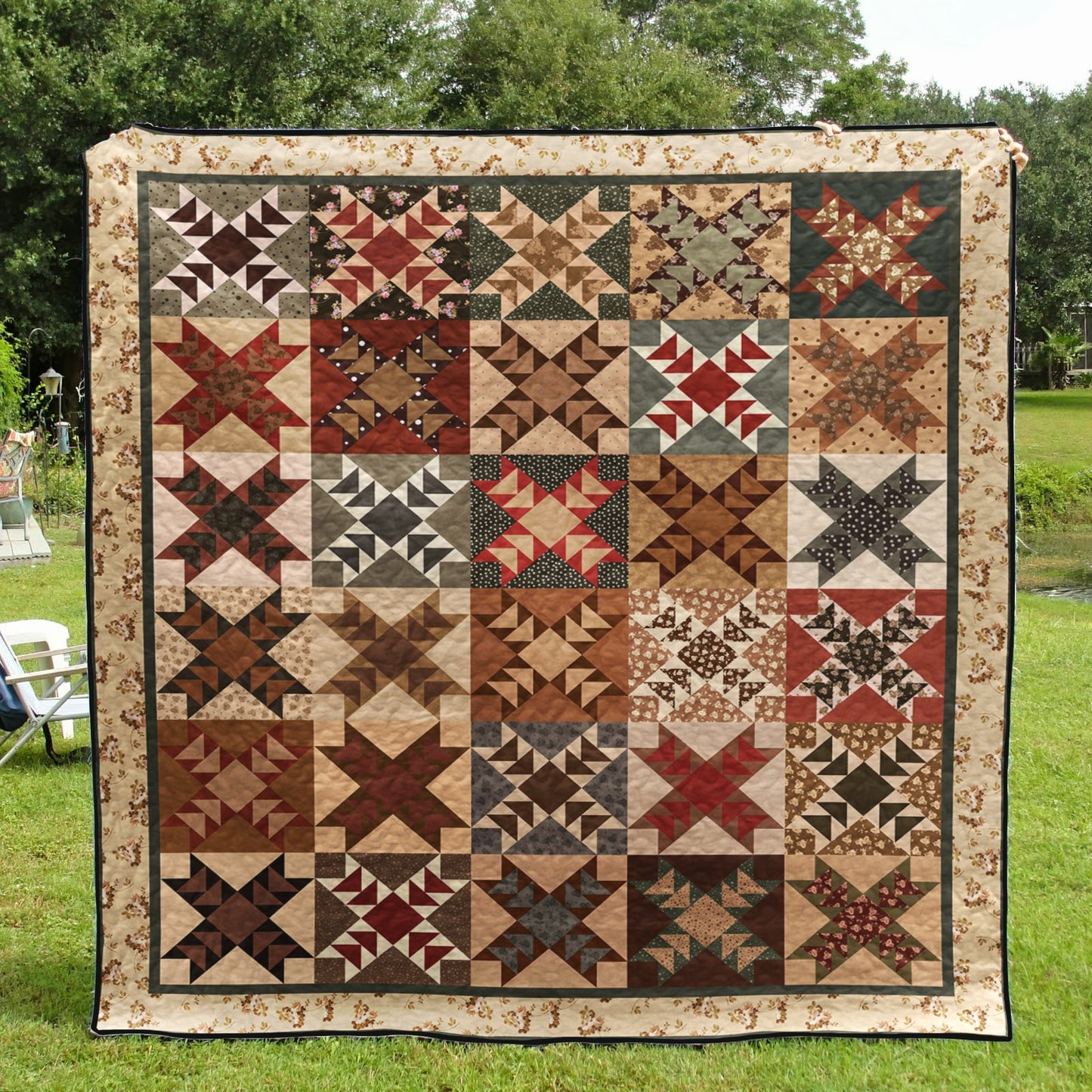 Flying Geese Quilt Blanket HN280602M