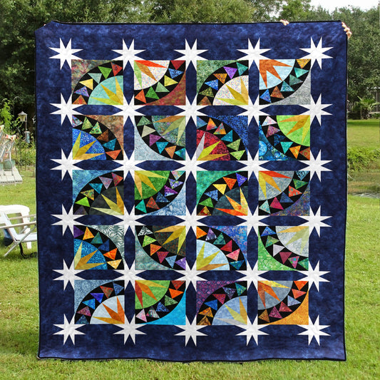 Flying Star Block Pattern Quilt Blanket TL050703Y