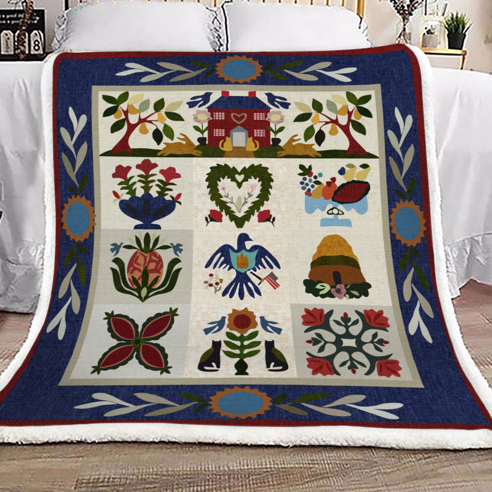 Folk Art Fleece YH3110418F Sherpa Fleece Blanket