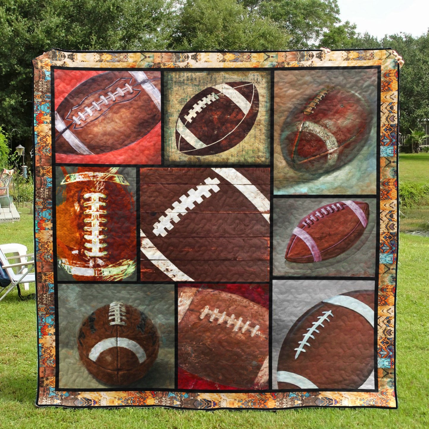 Football CL28100727MDQ Quilt Blanket