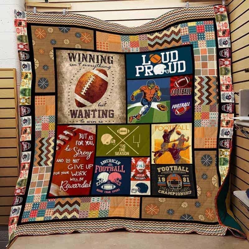 Football CLA1610464Q Quilt Blanket