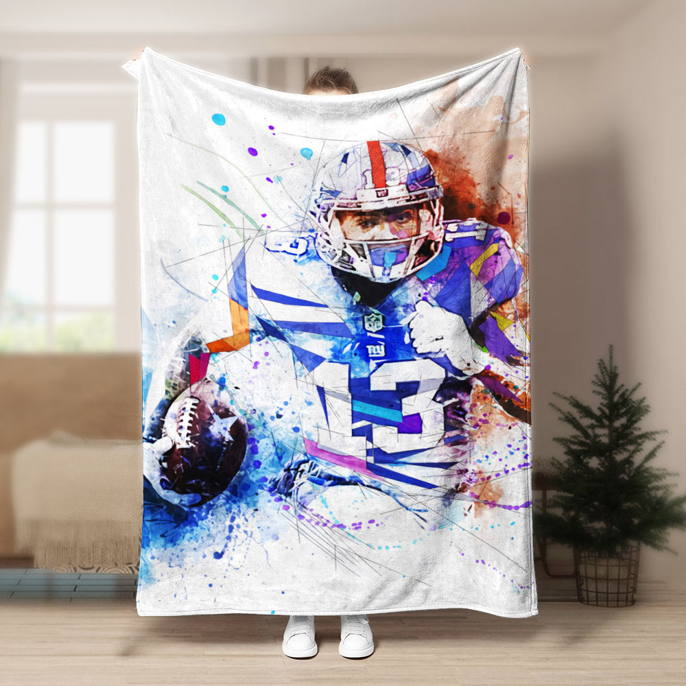 Football American DP290819F Sherpa Fleece Blanket