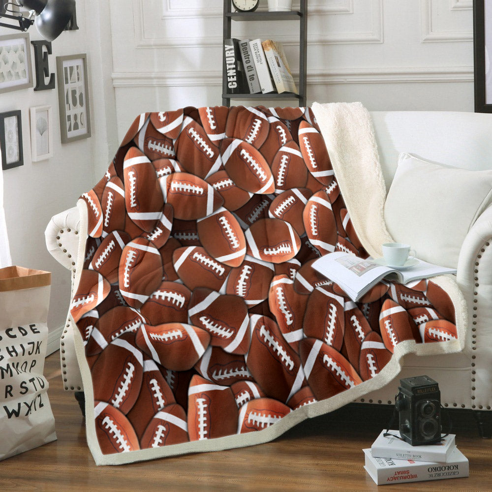 Football TL220817TT Sherpa Fleece Blanket