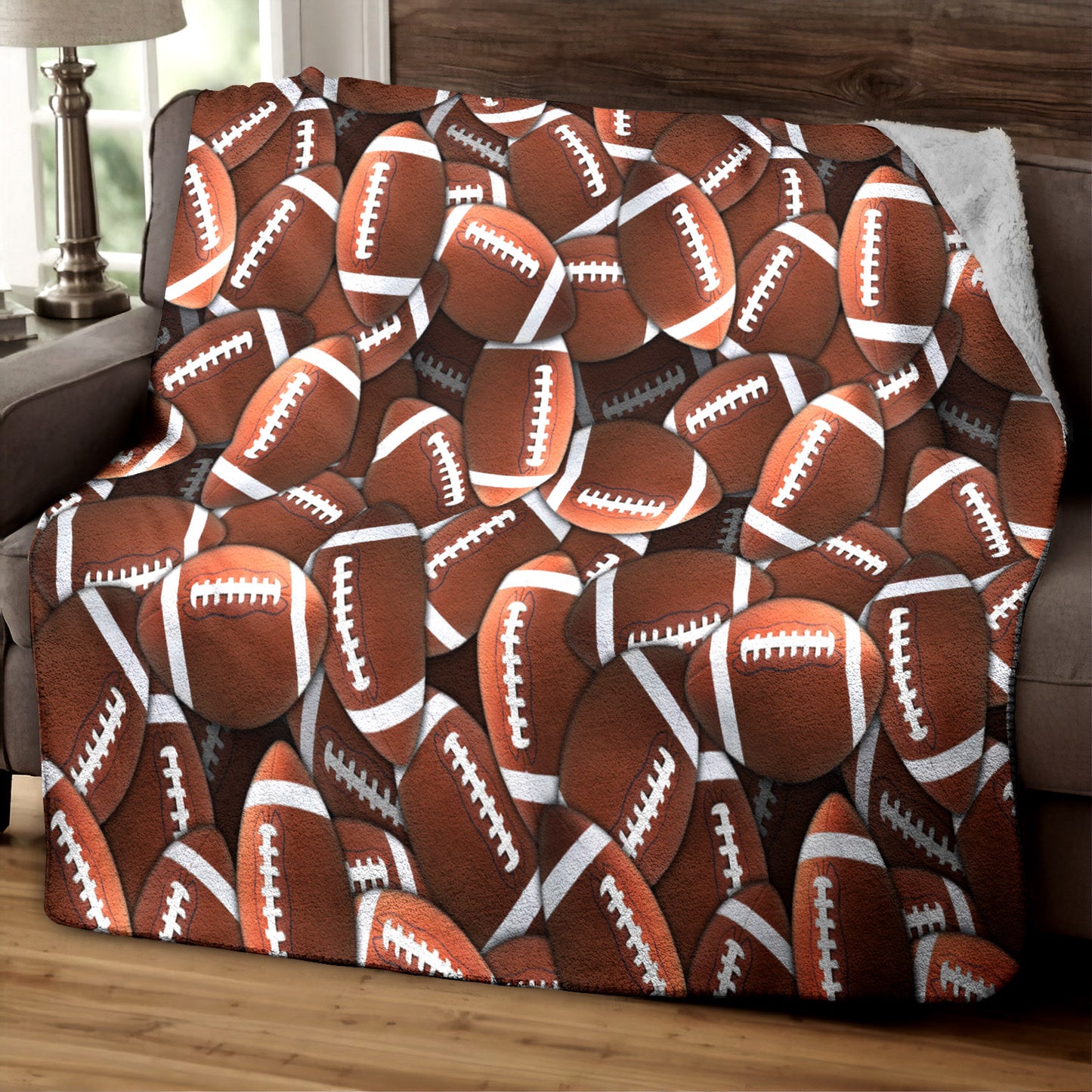 Football TL220817TT Sherpa Fleece Blanket