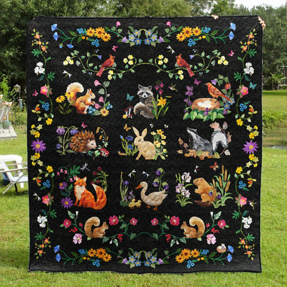 Animals Forest CLA2211046Q Art Quilt