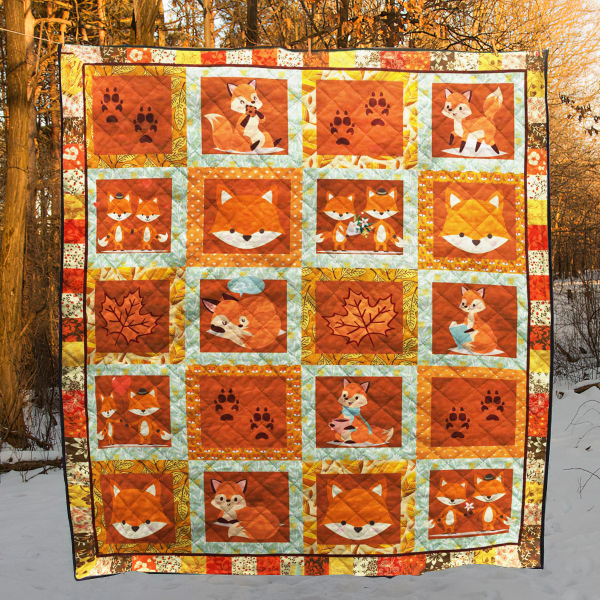 Fox CLA11110019Q Quilt Blanket