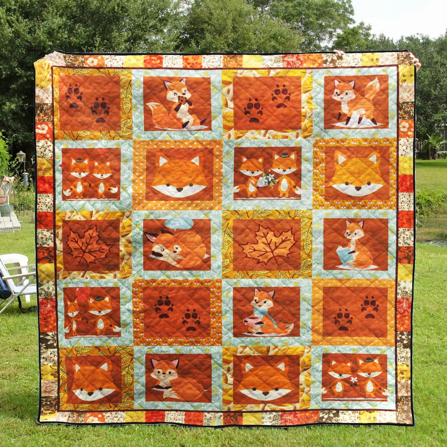 Fox CLA11110019Q Quilt Blanket