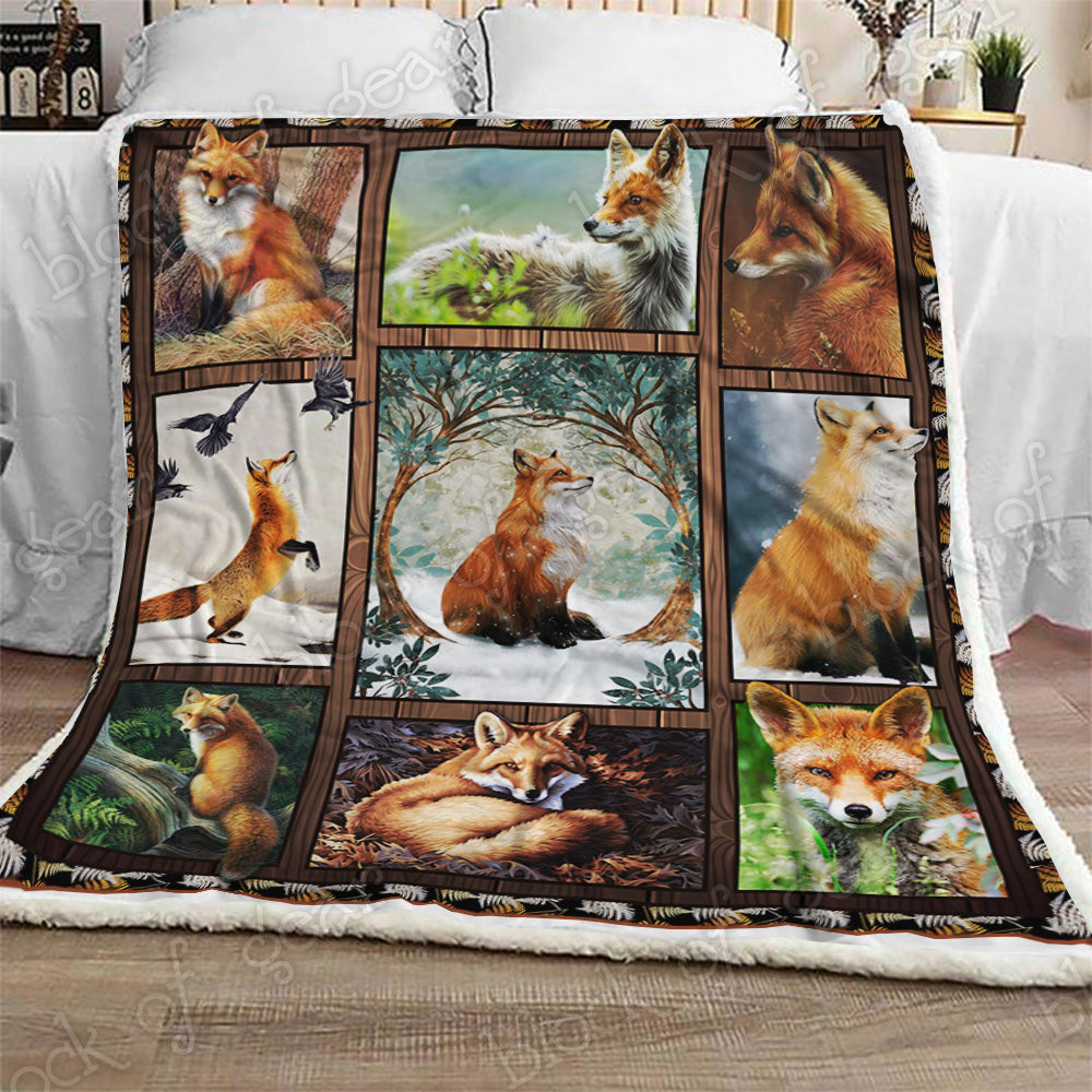 Fox In The Forest CL2709151MDF Sherpa Fleece Blanket