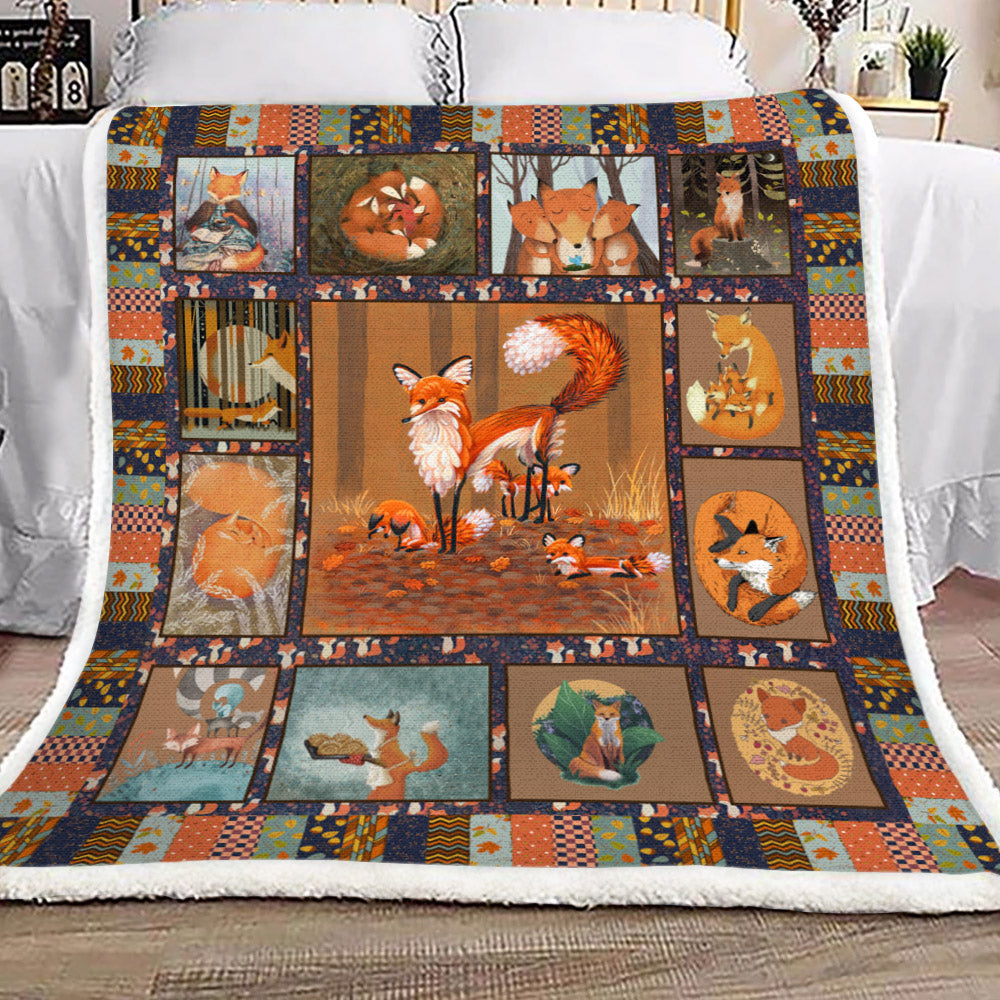 Fox YH3110404F Sherpa Fleece Blanket