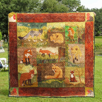 Foxes CLM270617 Quilt Blanket