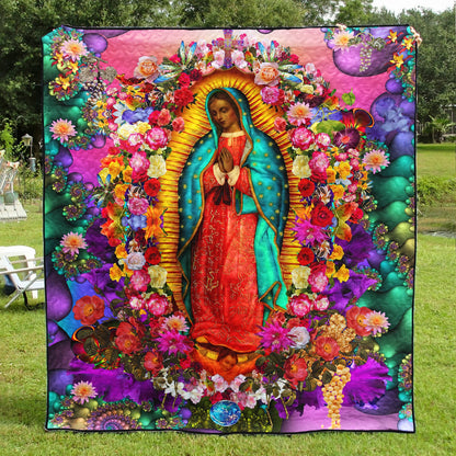 Fractal Our Lady Of Guadalupe Quilt Blanket TL130602Y
